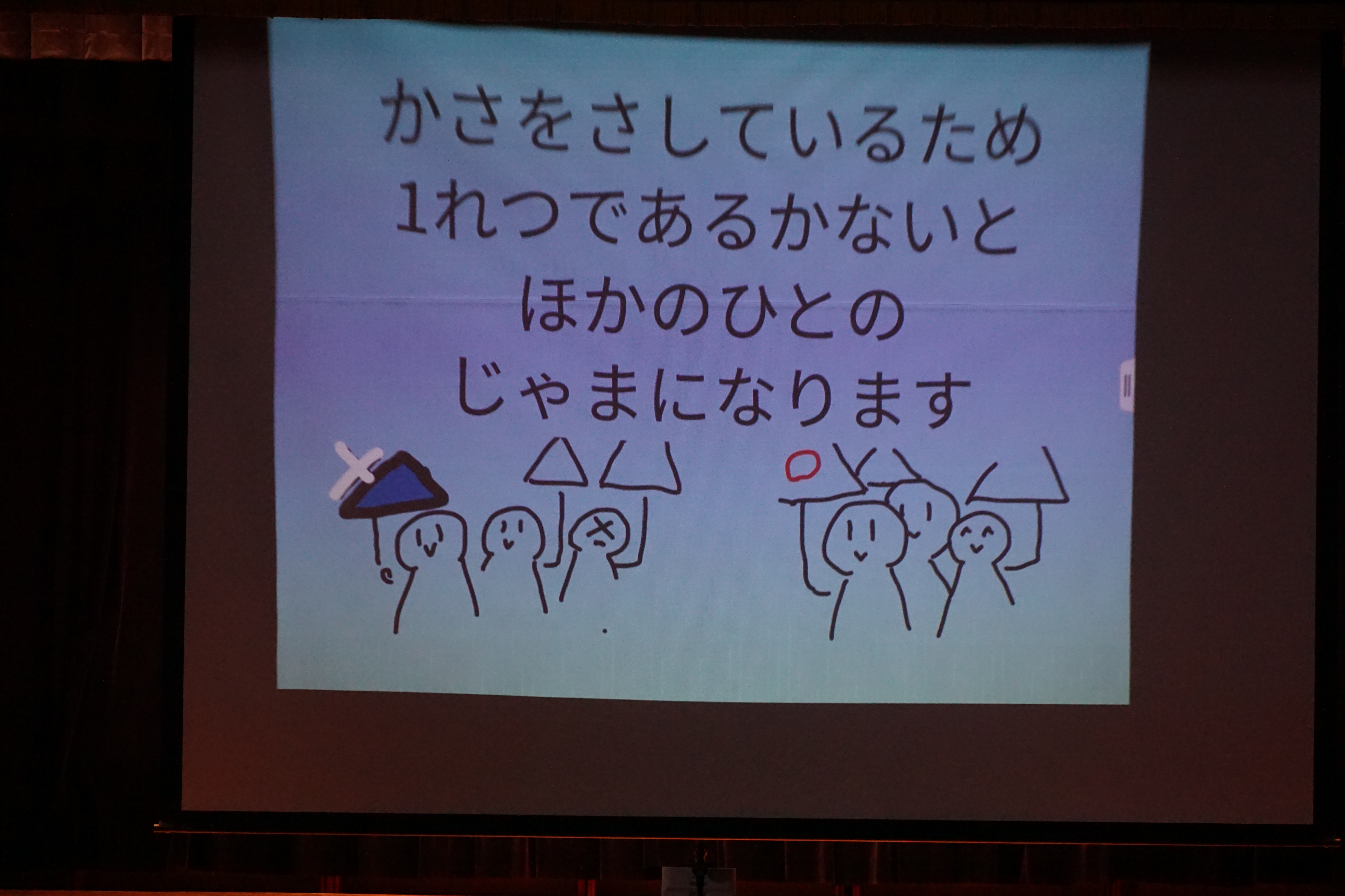 ６年生「スライド劇：マナーについて」