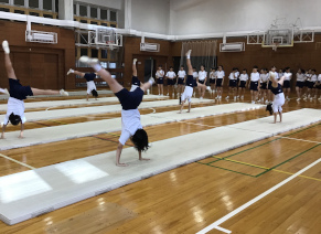 器械体操クラブ　音楽に合わせて側転