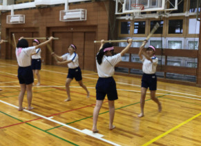 二人一組で練習