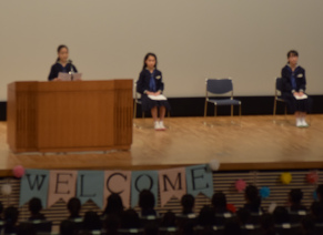 各学年の代表者による発表