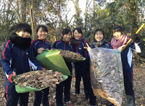 沢山落ち葉を集めました