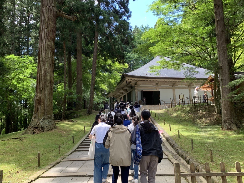 中尊寺にて