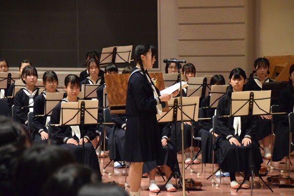 卒業生代表による卒業の言葉