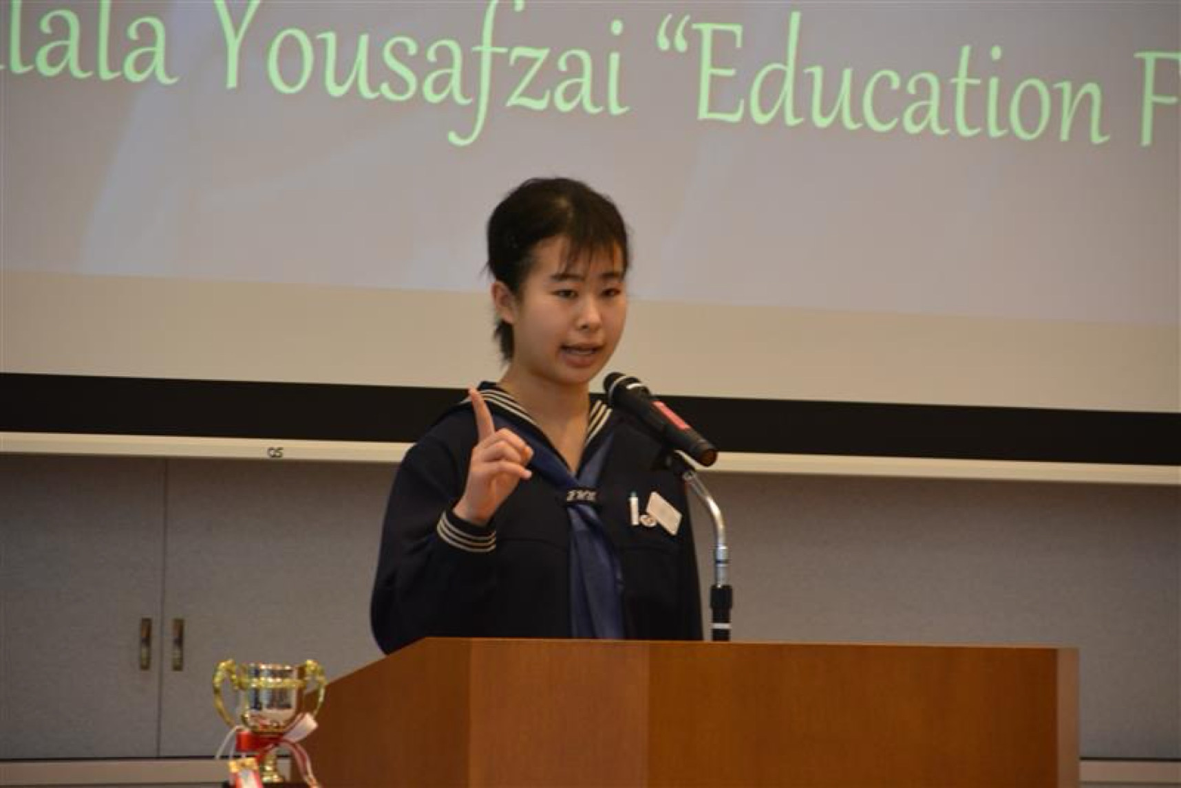 Education First (Malala Yousafzai) 発表の様子