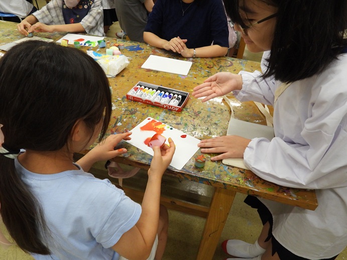 美術 スタンプアート～海を持って帰ろう～