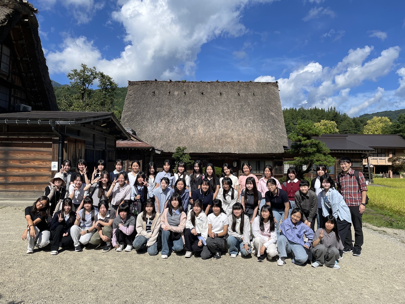 白川郷・合掌造り家屋にて