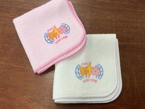 ミニタオル(1枚500円/白・ピンク)