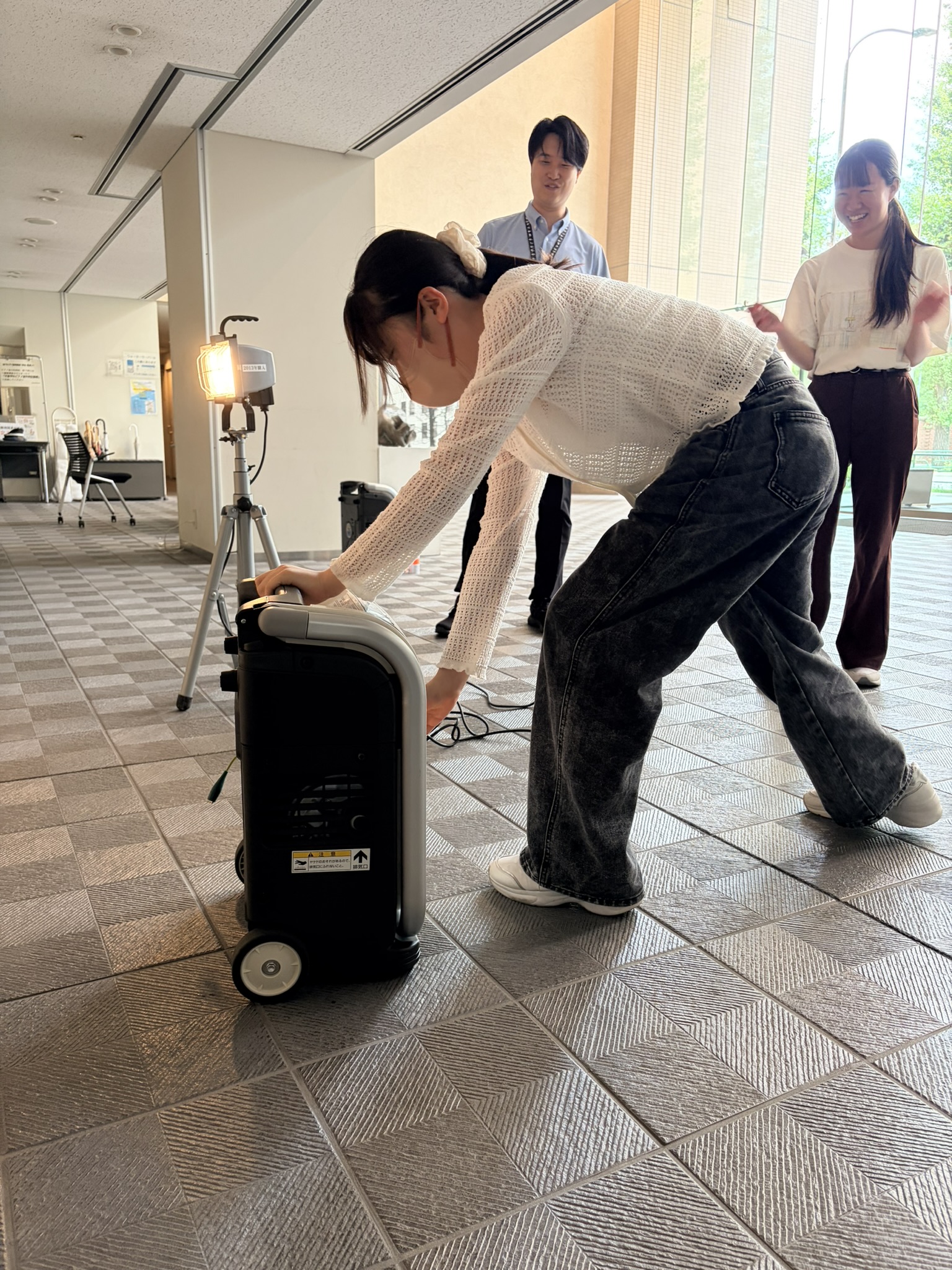 簡易発電機による発電