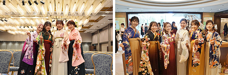 （写真）卒業式を挙行したホテル椿山荘東京での卒業生