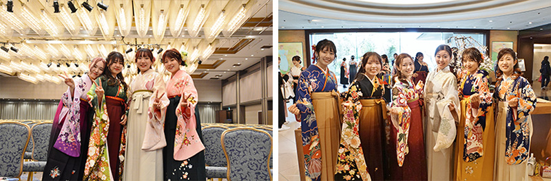 (写真)卒業式を挙行したホテル椿山荘東京での卒業生