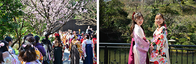 (写真)ホテル椿山荘東京の日本庭園にて