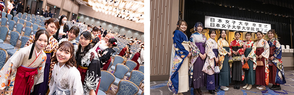 （写真）卒業式を挙行したホテル椿山荘東京での卒業生