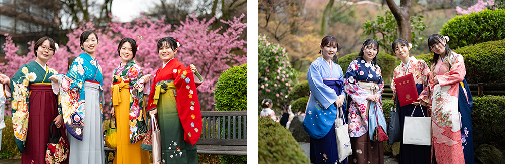 （写真）ホテル椿山荘東京の日本庭園にて