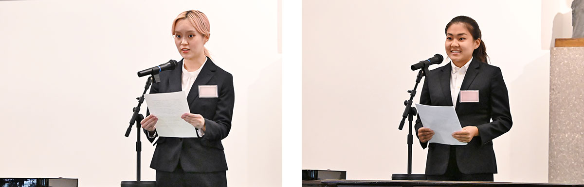 化学生命科学科 3年Kさん／英文学科 3年Aさん