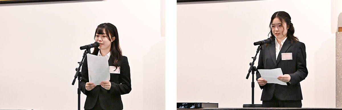 英文学科4年Yさん／教育学科 4年Iさん