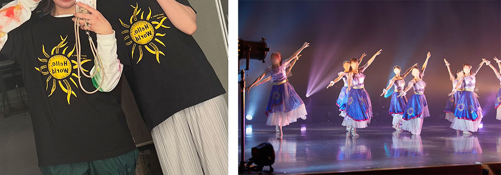 比護さんがデザインしたTシャツと衣装