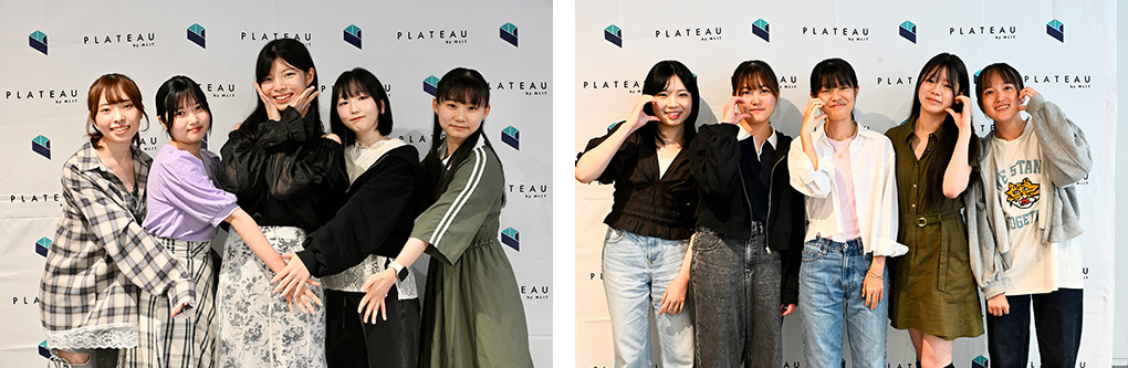 左：最優秀賞・オーディエンス賞のチーム T-KHON　 右：優秀賞のチーム MARRS