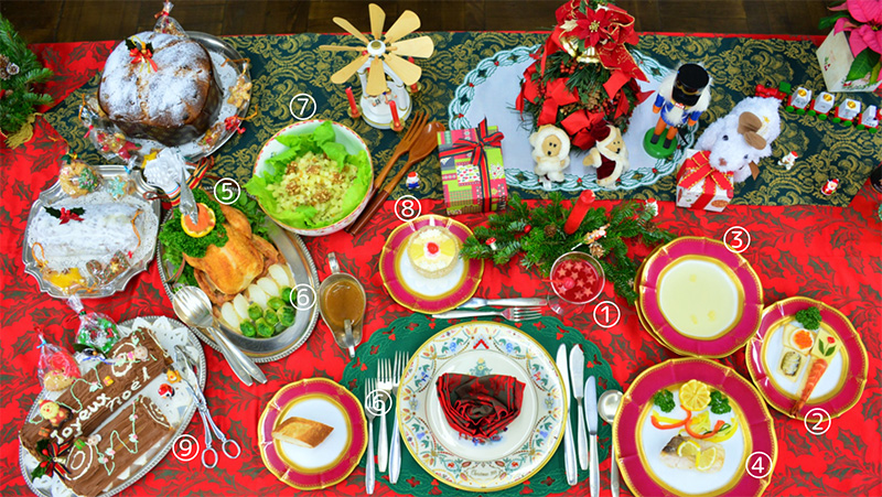12月4日（月）食物学専攻による伝統的なクリスマス料理のメニュー